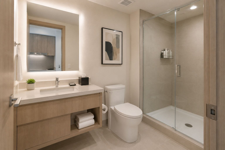 Bathroom, Sterlings Urban Suites, Toronto