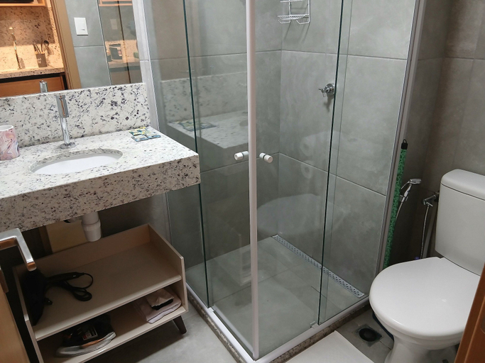 Bathroom, Studio in Build. w/ Pool, 270m fr the sea Cao0903, Salvador