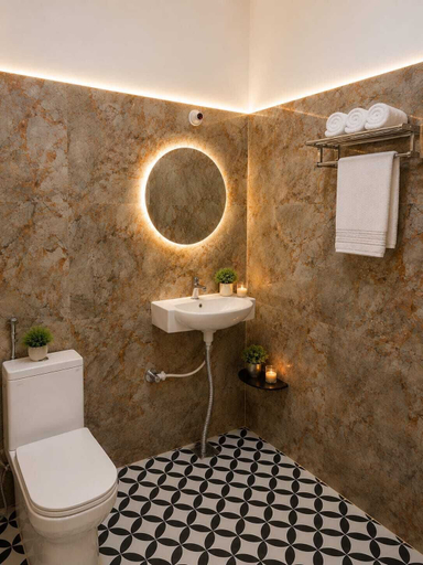 Bathroom 3, Hotel The Raveera Inn, Varanasi