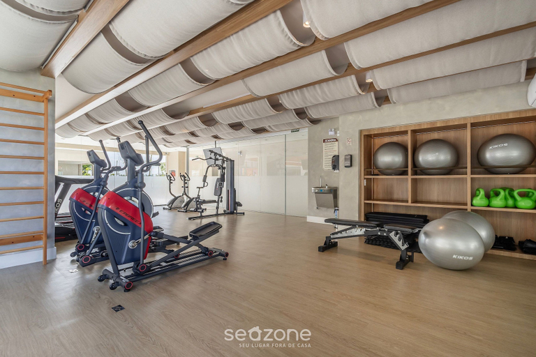 Fitness facility 1, Cond. c/ Academia a apenas 200 m da Praia de Piçarras - PTCs, Piçarras