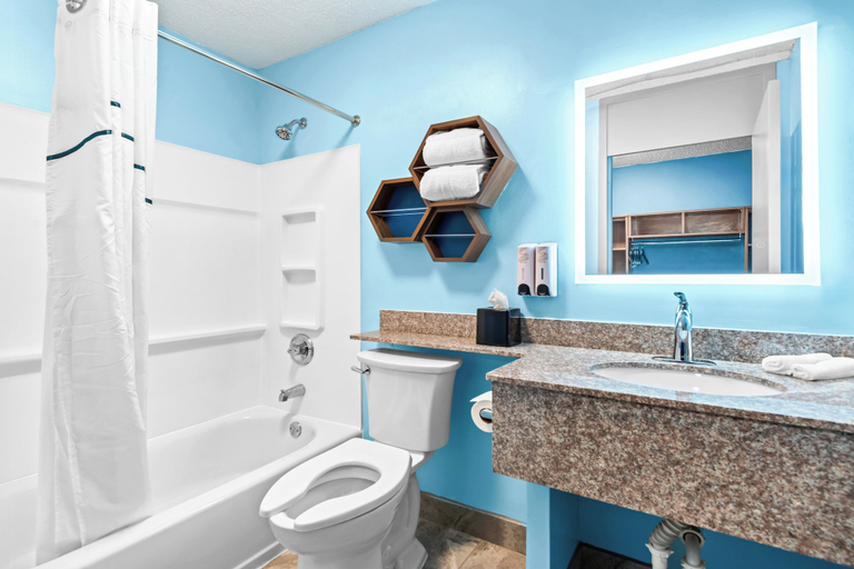 Bathroom 4, HomeTowne Studios by Red Roof & Conference Center Cortland, Cortland