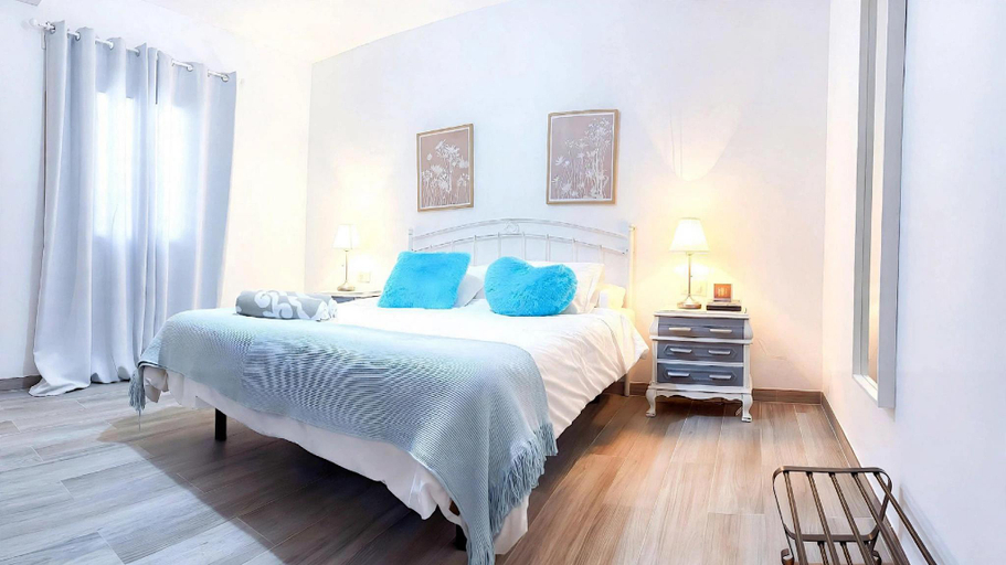 Bedroom 3, Villa Descansa with private pool, sea view, Sat-tv free Wifi, Las Palmas