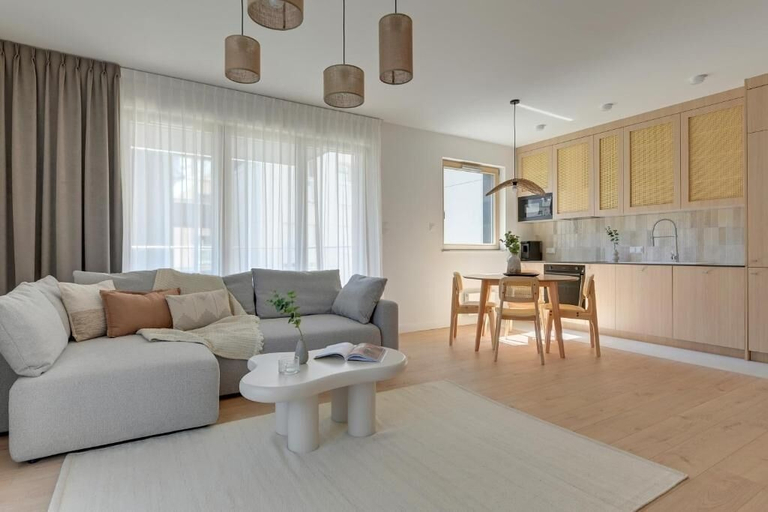 Living area 2, Gdynia Supernova Apartments with Parking, Gdynia