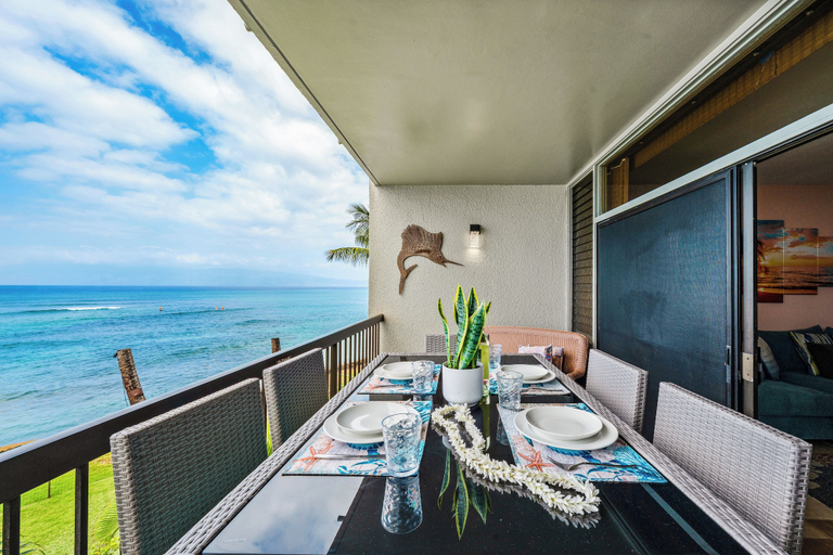 Interior 5, Oceanfront Condo on Sandy Beach w Pool - Hale Mahina A202, Maui