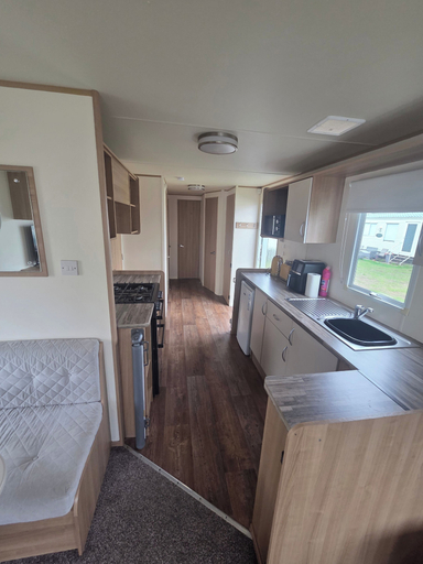 Private kitchen 2, Steve Caravan Sleeps 6 With Free Parking, Denbighshire