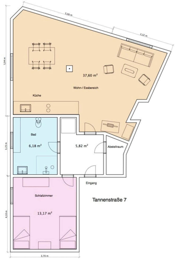 Floor plan 2, Tannenstrasse 7 Apt. 6, Aurich