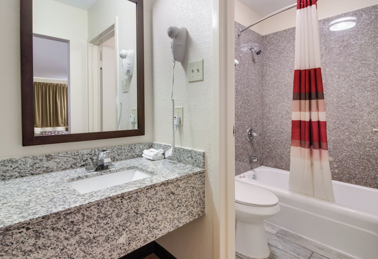 Bathroom 5, Red Roof Inn & Suites Commerce - Athens, Banks
