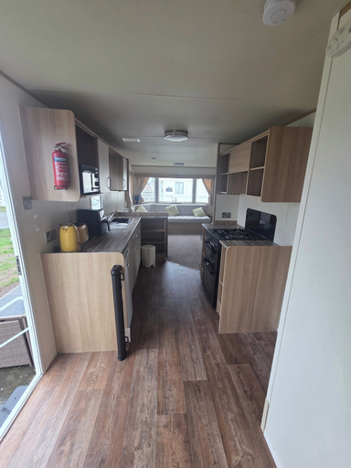 Private kitchen 3, Steve Caravan Sleeps 6 With Free Parking, Denbighshire
