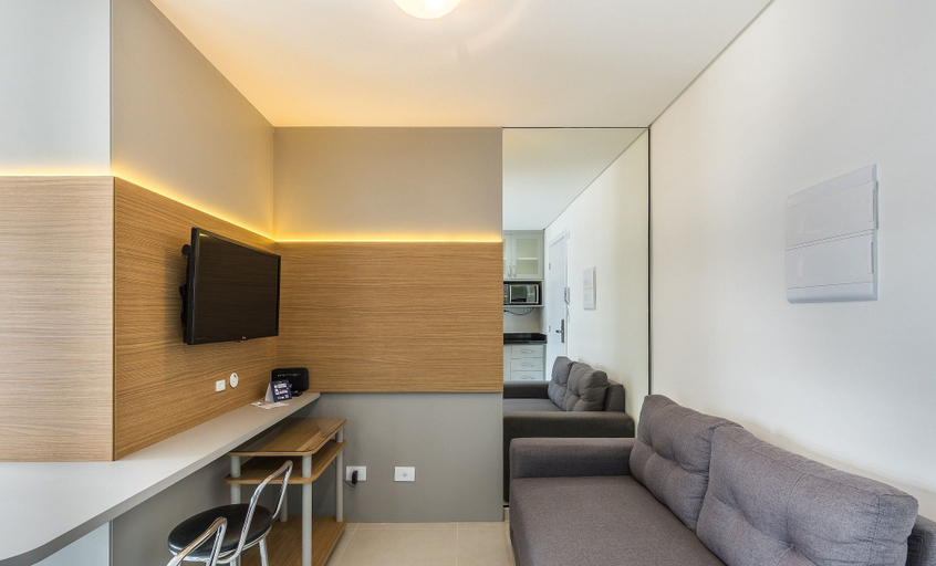 Living area 4, Fully Equipped Studio in Curitiba Pla0405, Curitiba