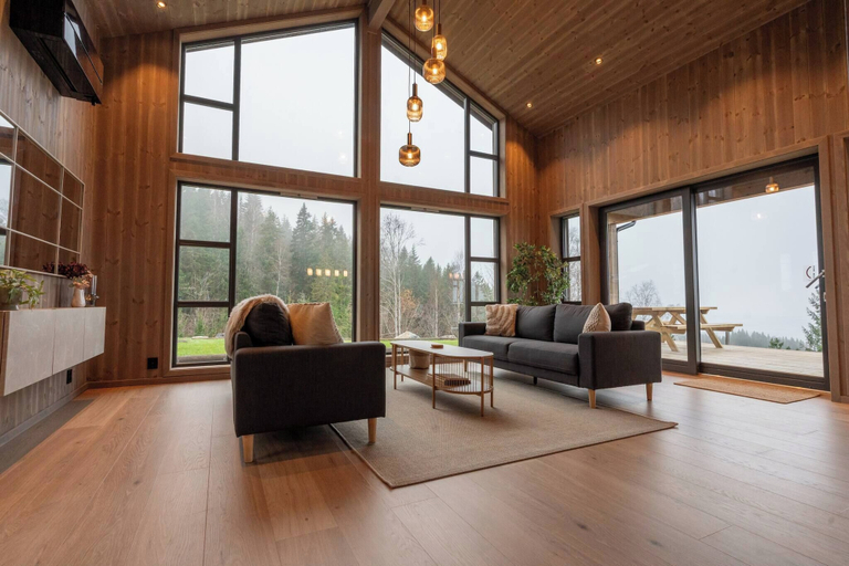 Living room 4, Luxury Cabin, Wellness and View Over the Tyrifjord, Modum