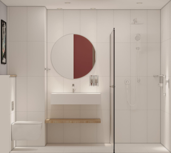 Bathroom shower, Hampton By Hilton Eskisehir, Merkez