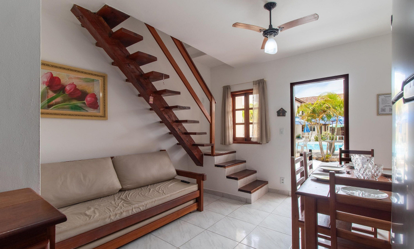 Living area, 2BR apt w/ Pool View, 650m fr/ the Beach Pfn0001, Porto Seguro