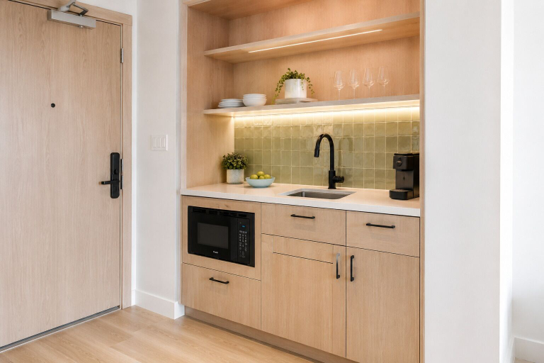 Private kitchen, Aveline City Hotel, Toronto