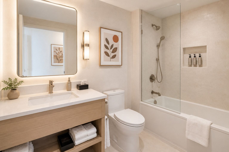 Bathroom, District Liora Hotel, Toronto