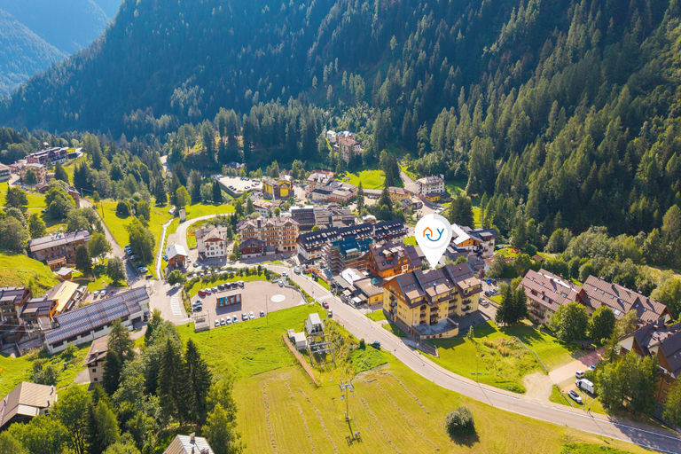 Aerial view 2, Ski In-ski Out Apartment in Peio Val di Sole, Trento