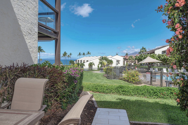 Terrace/patio, Hale Kamaole 150 - Great Ocean Views From Private Lanai, No Carpet, Split AC!, Maui