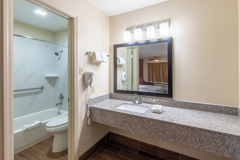 Bathroom 4, Red Roof Inn Buffalo, TX, Leon