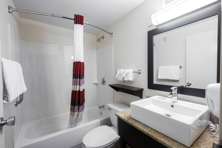 Bathroom 5, Red Roof Inn PLUS+ Boston - Woburn/ Burlington, Middlesex