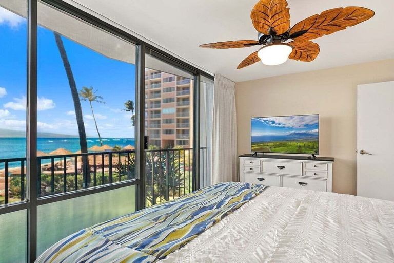 Bedroom 2, Updated Coastal Chic Oceanfront Stunning Views Pool Hot Tub - Valley Isle 204, Maui