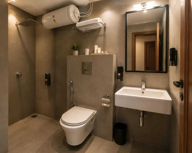 Bathroom, HOTEL MUDITA BY KIRTI, Patna