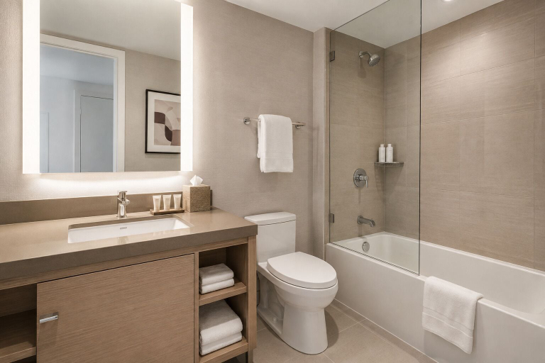 Bathroom, Eastgate City Hotel, Toronto