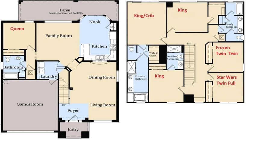 Interior 5, 8 Min to Disney Frozen & Star Wars Home, Osceola