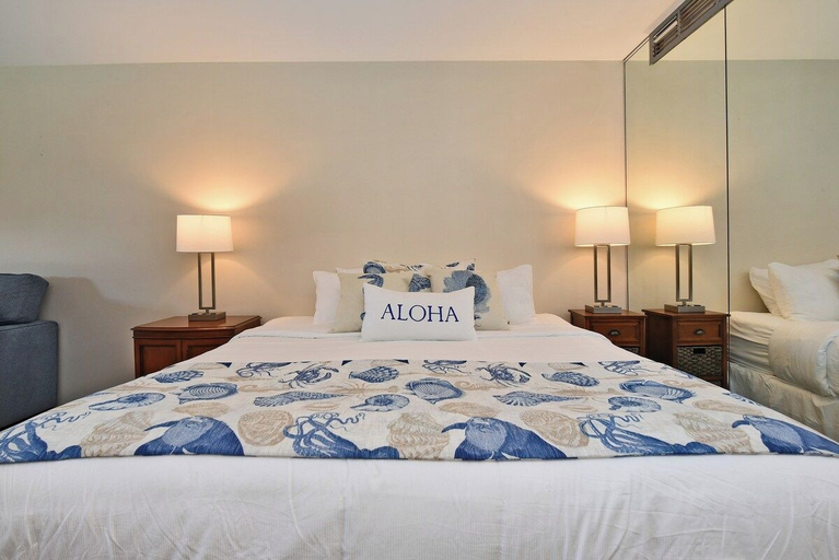 Bedroom 2, Spacious Studio w AC Pool and Beach Cabana - Maui Eldorado J209, Maui