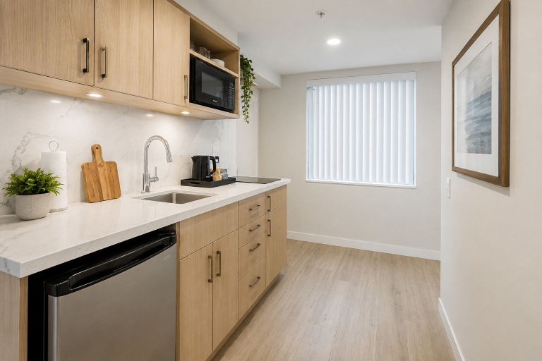 Private kitchen, Citycrest Hotel & Suites, Toronto