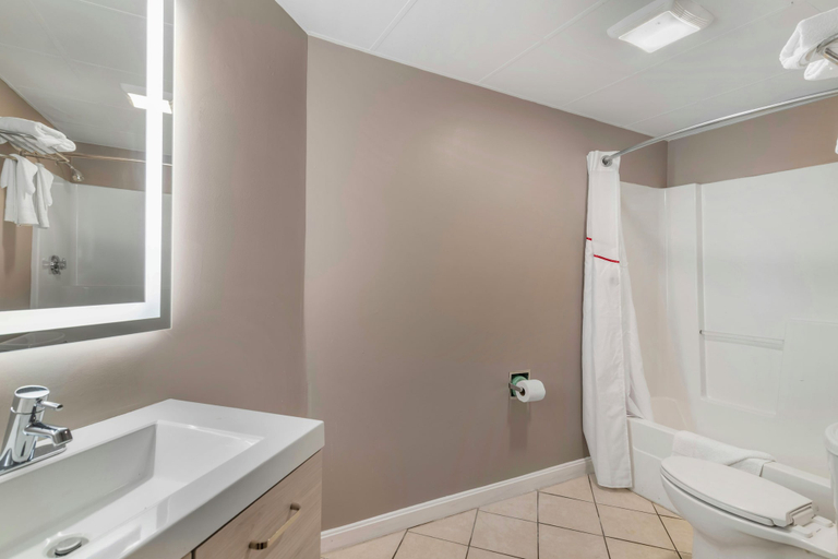 Bathroom 4, Red Roof Inn & Suites Swansea, Bristol