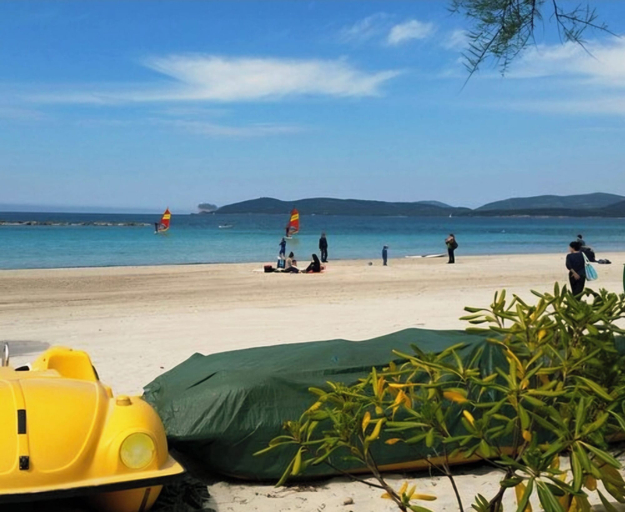 Beach 3, Charming Rina Sea Studio Apartment-central Air-con & Wifi Sleeps 2 Persons, Sassari