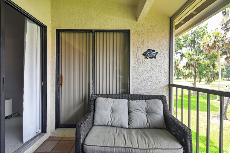 Terrace/patio, Golf Views Couples Basecamp Titusville 2 Bedroom Condo, Brevard
