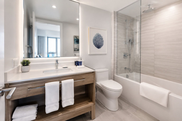 Bathroom, Citycrest Hotel & Suites, Toronto