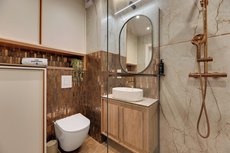 Bathroom 5, Perspektywa Apartment with balcony, Gdańsk City