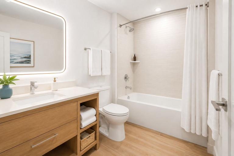 Bathroom, Solara Point Hotel, Toronto