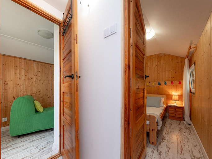 Bedroom, Holiday home with a terrace, right by the lake, Łobez