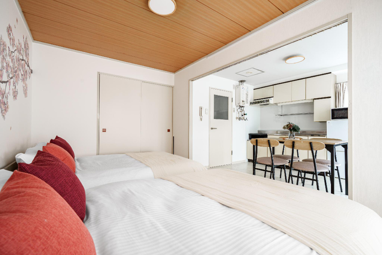 Bedroom 2, Near Odori-Park｜2 Double Beds｜Max 4｜Studio, Sapporo