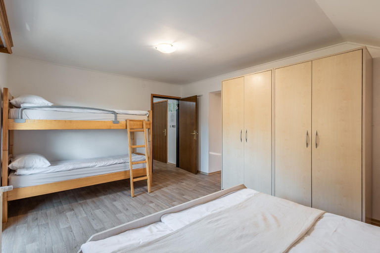 Bedroom, A 48m² Apartment with Balcony in Nature, Mozirje