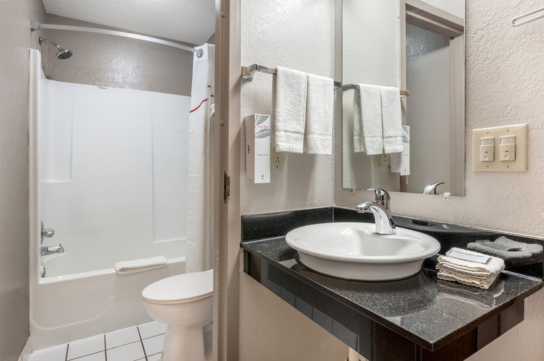 Bathroom 4, Red Roof Inn Greencastle South – Cloverdale, Putnam