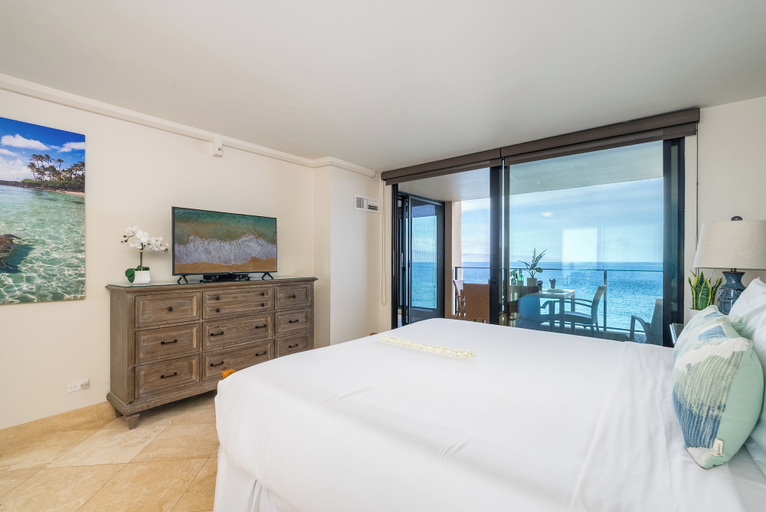 Bedroom 2, Oceanfront 2BD w Pool AC, Stunning Views - Mahana 701, Maui