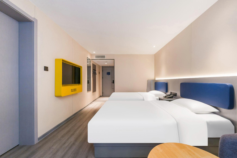 Bedroom, 7 Days Premium Hotel Yangzhou Jiangdu Jinying Plaza, Yangzhou