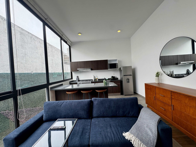 Room 4, w Deluxe 1BR in Escand n w Private Terrace, Mexico City