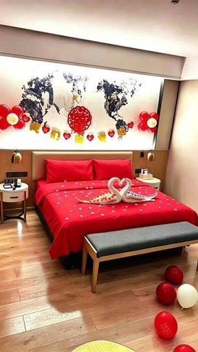 Bedroom, Kyriad Marvelous Hotel Luoding Huanshi East Road, Yunfu