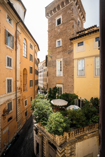 Street view, The Monkey Hotel, Rome