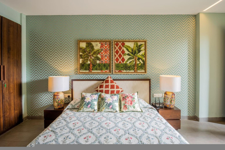 Bedroom 2, Avior by Hireavilla - 4BR w Infinity Pool in Parra, North Goa