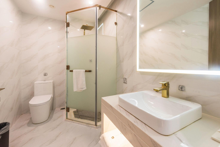 Bathroom 4, 7 Days Premium Hotel Xiong'an New District Rongcheng Baiyangdian, Baoding