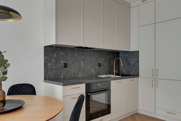 Private kitchenette 5, Riverview Portovo Suites with parking, Gdańsk City