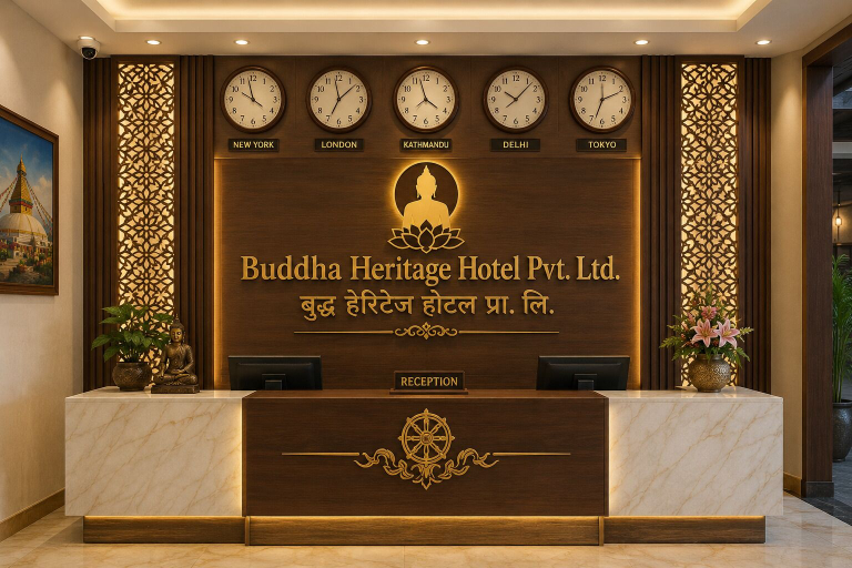 Lobby, Buddha Heritage Hotel, Lumbini