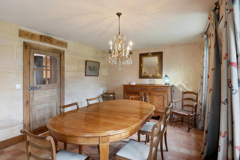 Dining, Elegant Manor Retreat Normandy, Calvados