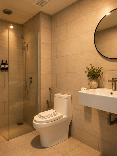 Bathroom 4, Blanco Apartment Hotel, Bintulu