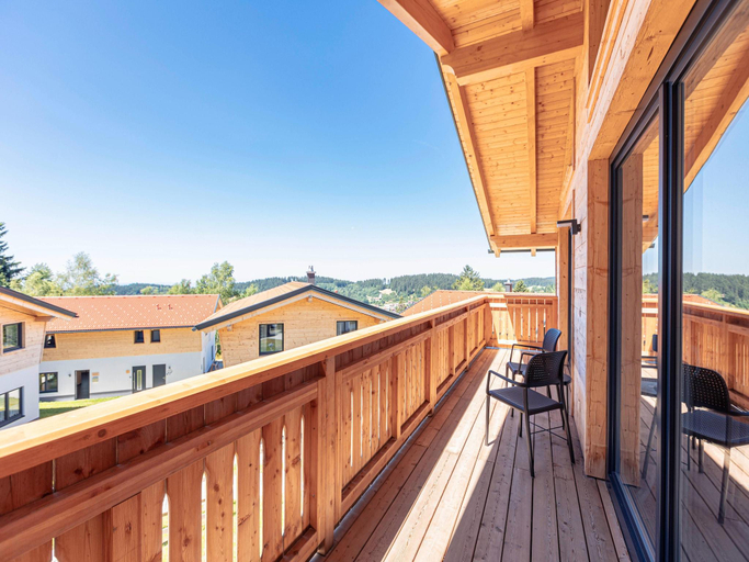 Balcony/terrace 3, Chalet in St. Englmar with Private Sauna & Hot Tub, Straubing-Bogen